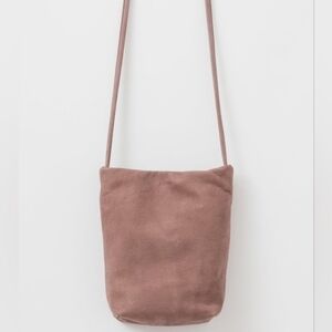 Baggu Crossbody Taro Nubuck Leather Purse